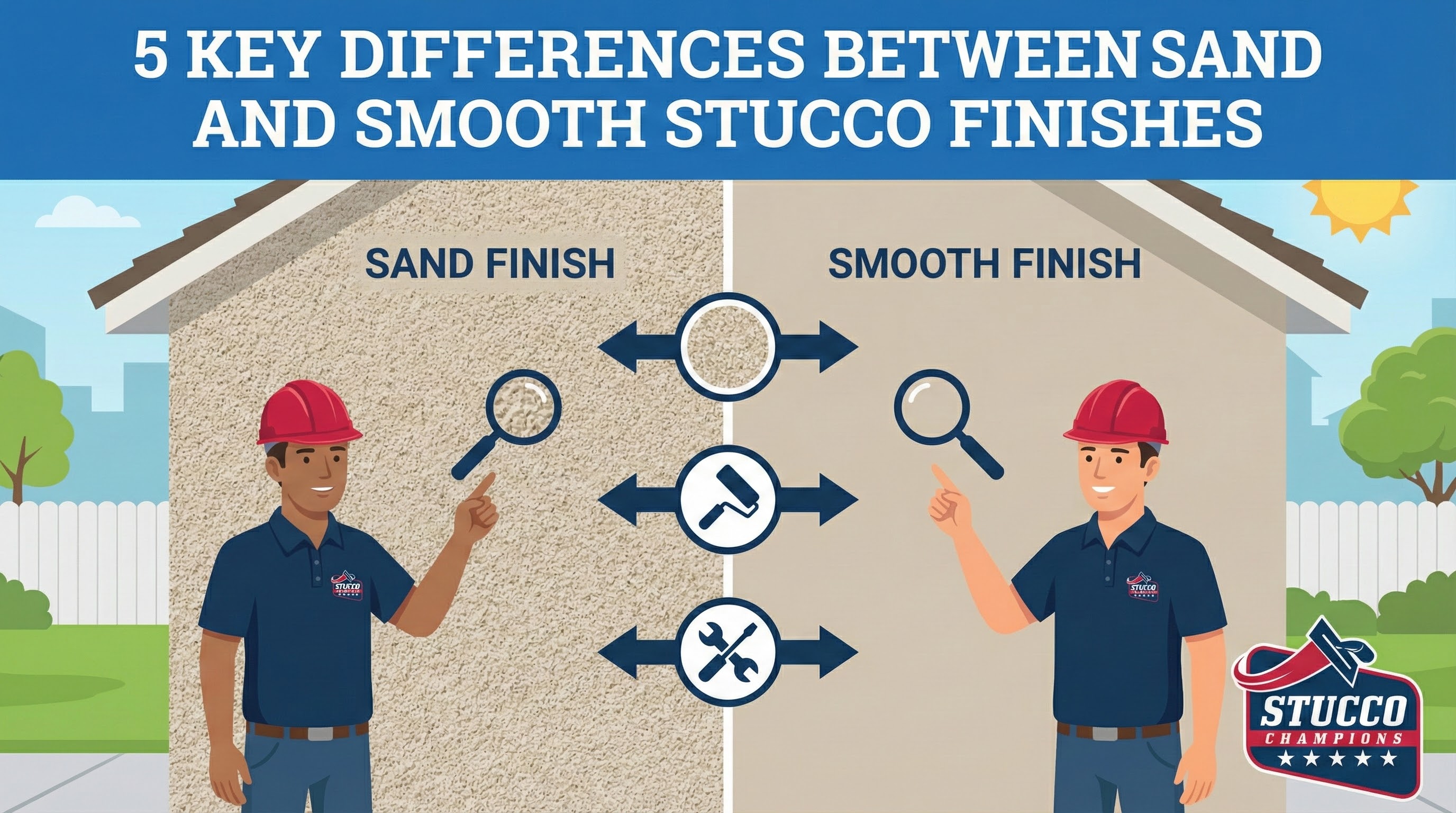 Sand Finish Types Sand Finish Stucco Texture vs. Smooth: 5 Key Differences