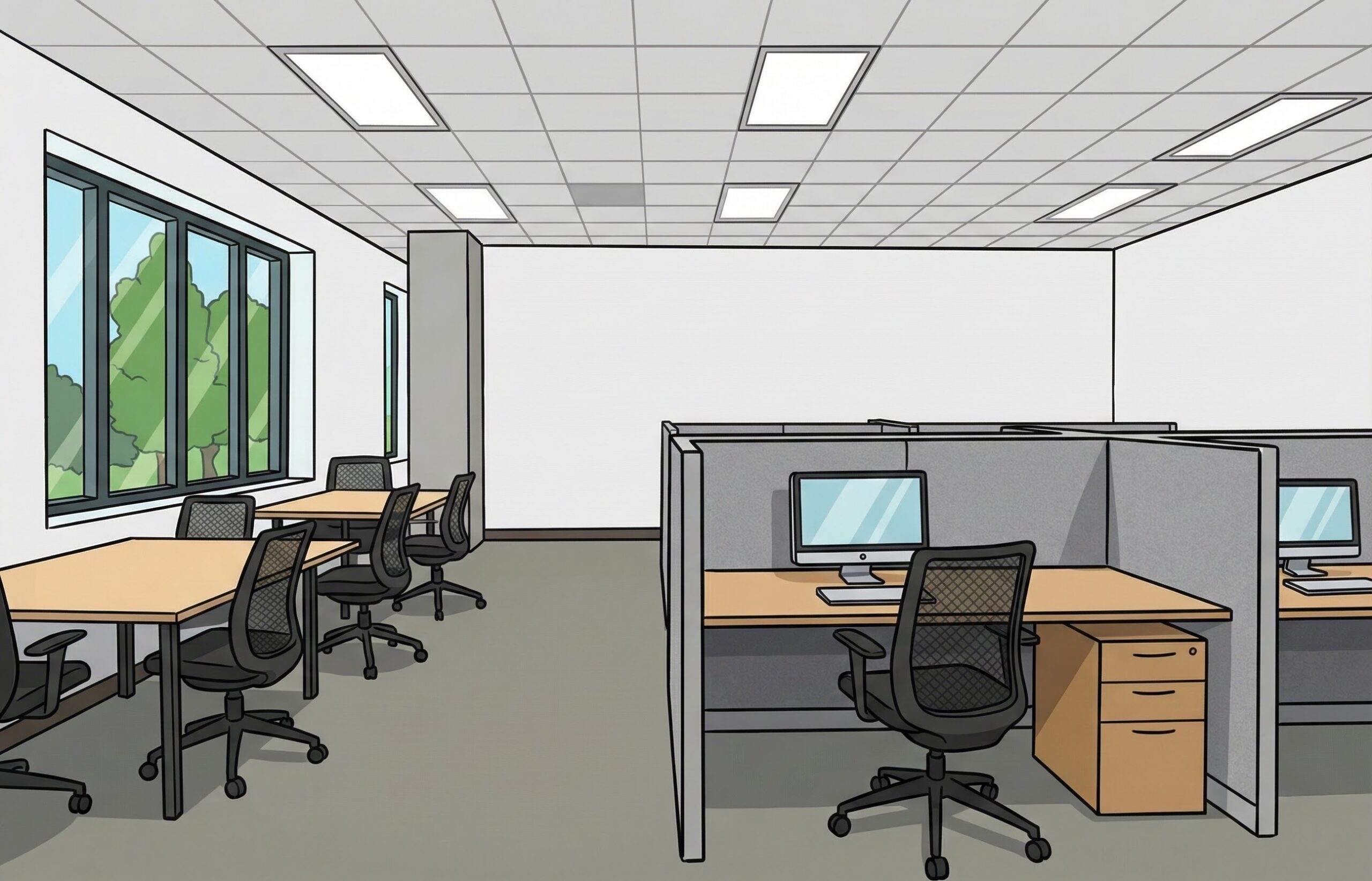 BMG team members presenting a wall gallery of framed photos showcasing successful office relocations and data center moves.